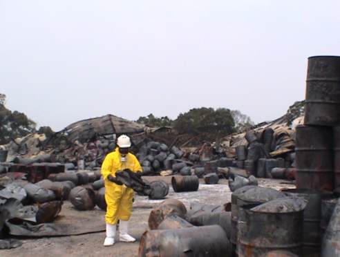 桃園林口某化學公司廠房內堆積大量且複雜的化學藥品及原物料發生火災爆炸事故